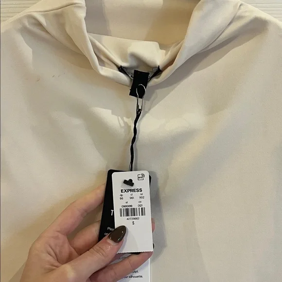 Cream BodyCon One Piece Bodysuit - Picture 4 of 5